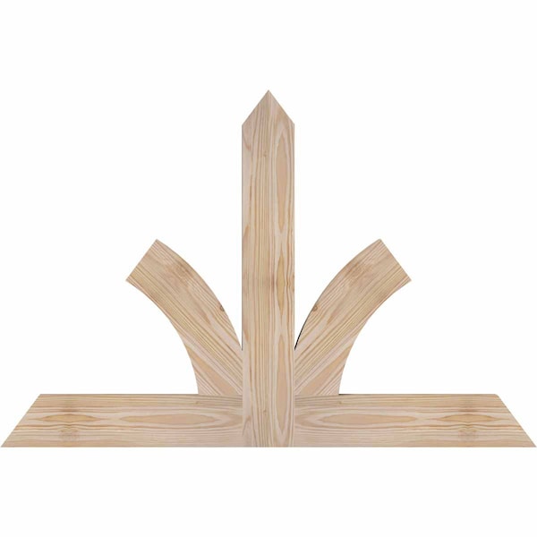 Ekena Millwork Richland Smooth Timber Gable Bracket, Douglas Fir, 36"W x 24"H x 1 1/2"D x 3 1/2"F, 16/12 Pitch GBW036X24X0204RIC00SDF - main